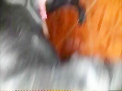 Milfs getting her ass hole pounded by two huge cocks