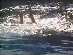 chica sexy encantada con el perro